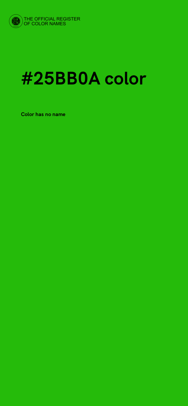 #25BB0A color image