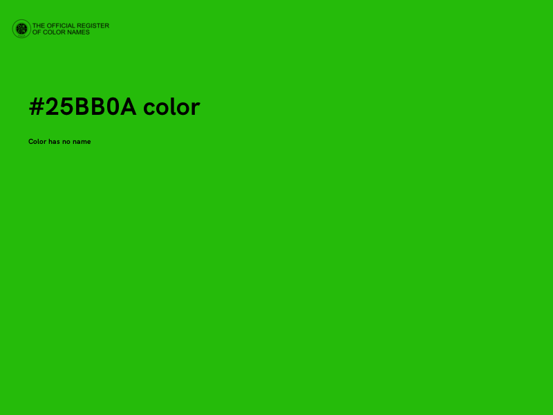 #25BB0A color image