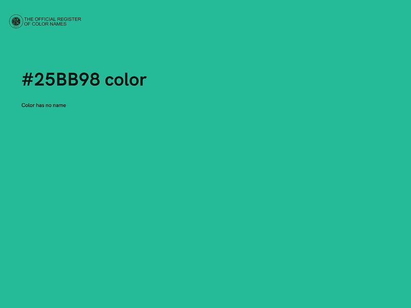 #25BB98 color image