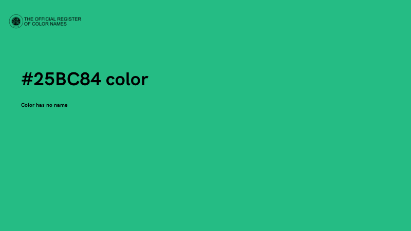 #25BC84 color image