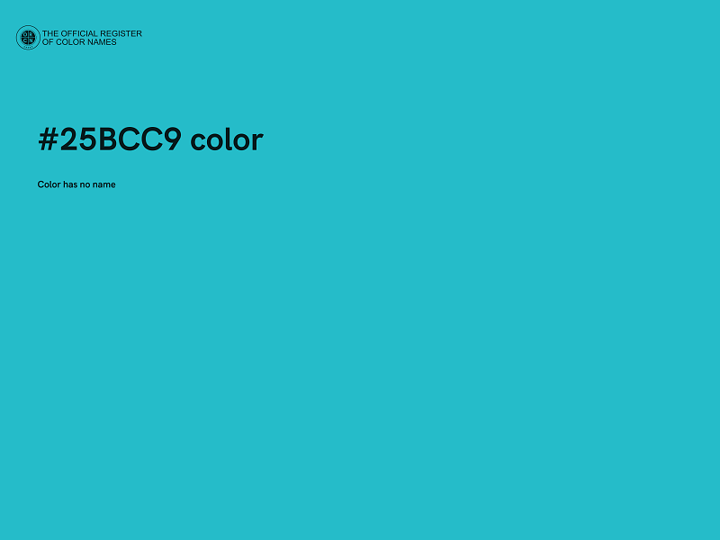 #25BCC9 color image