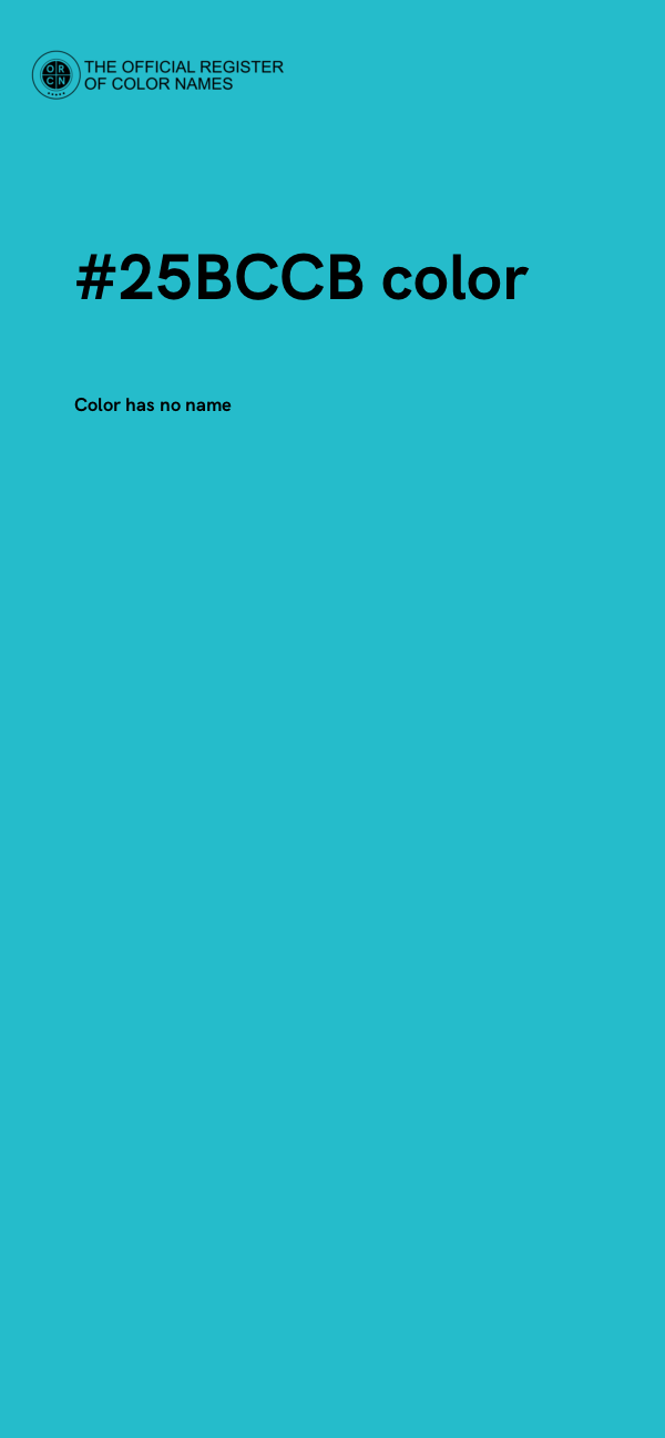 #25BCCB color image