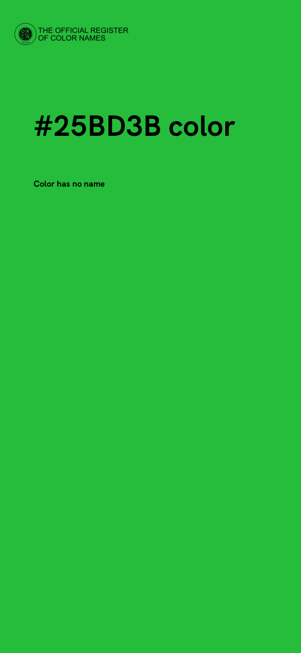 #25BD3B color image