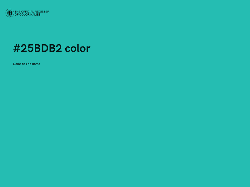 #25BDB2 color image