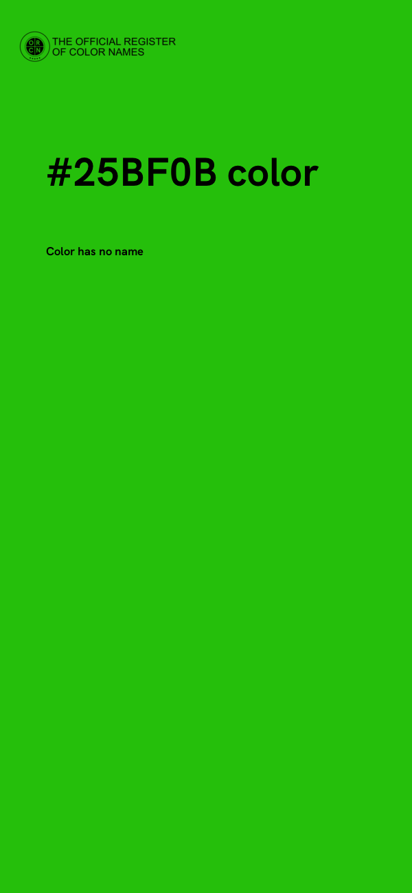 #25BF0B color image