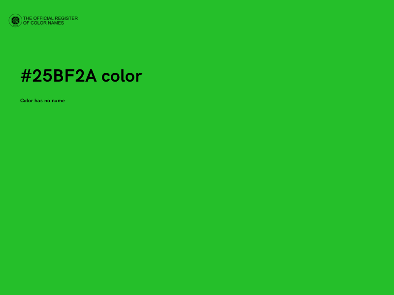 #25BF2A color image