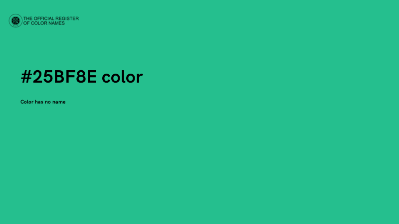 #25BF8E color image