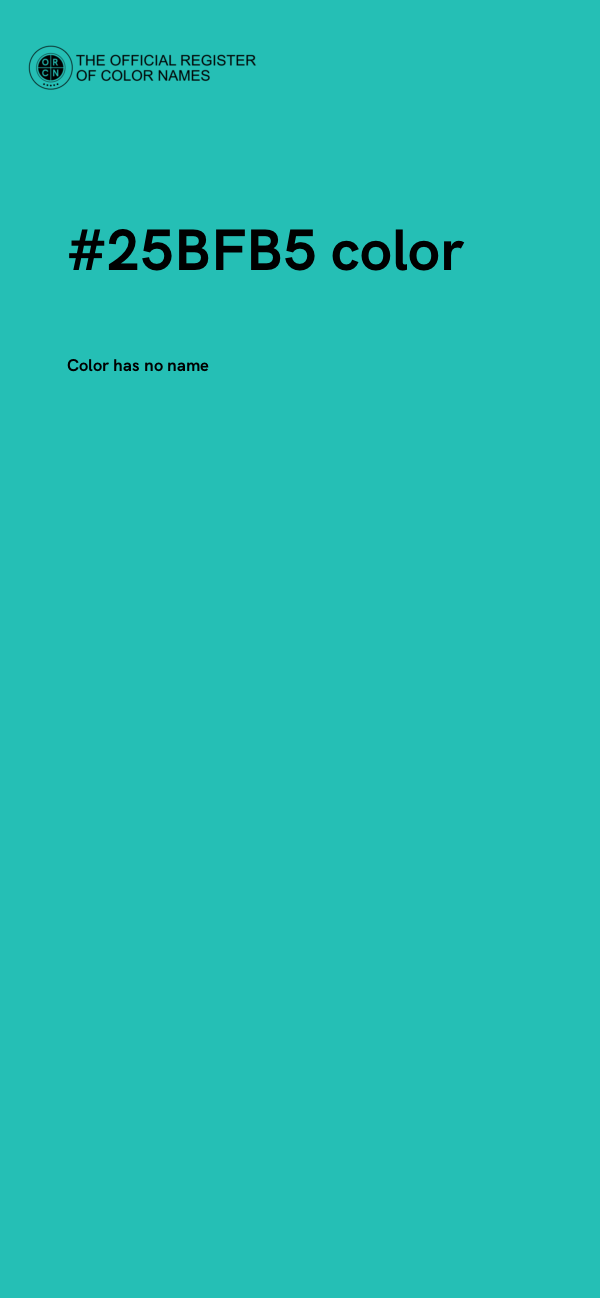 #25BFB5 color image