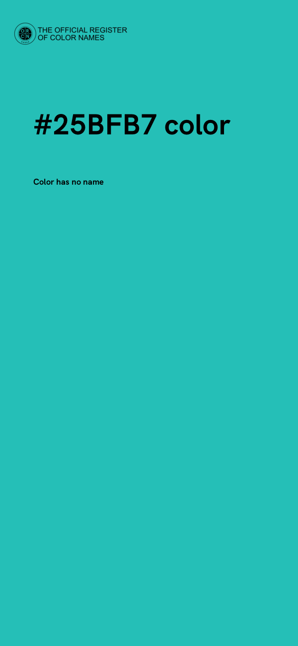 #25BFB7 color image