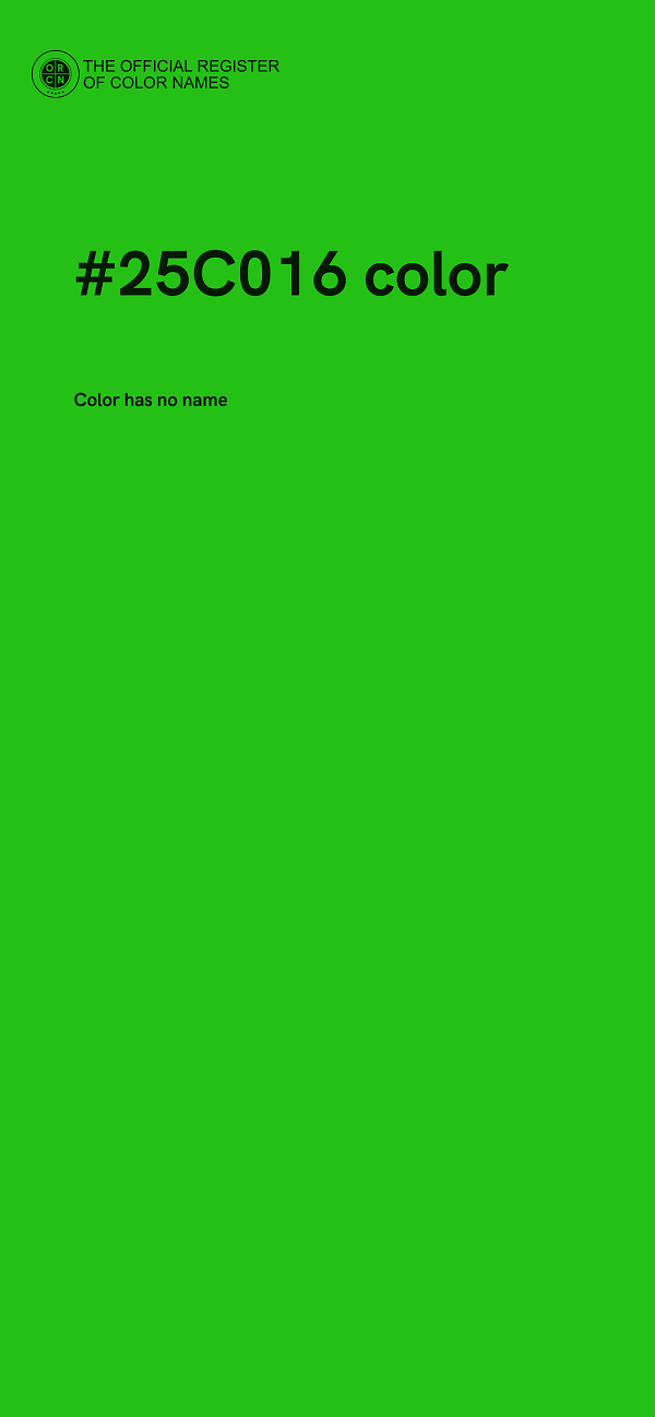 #25C016 color image