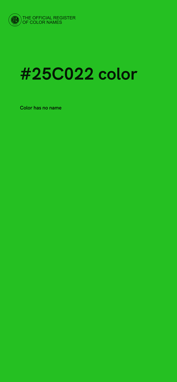 #25C022 color image
