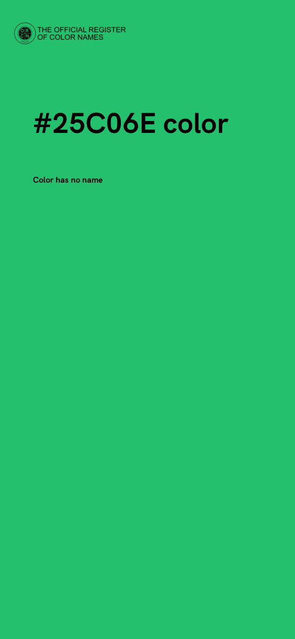 #25C06E color image