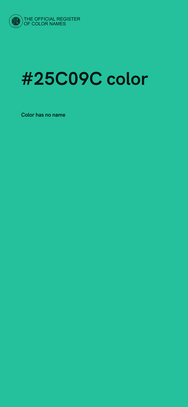 #25C09C color image