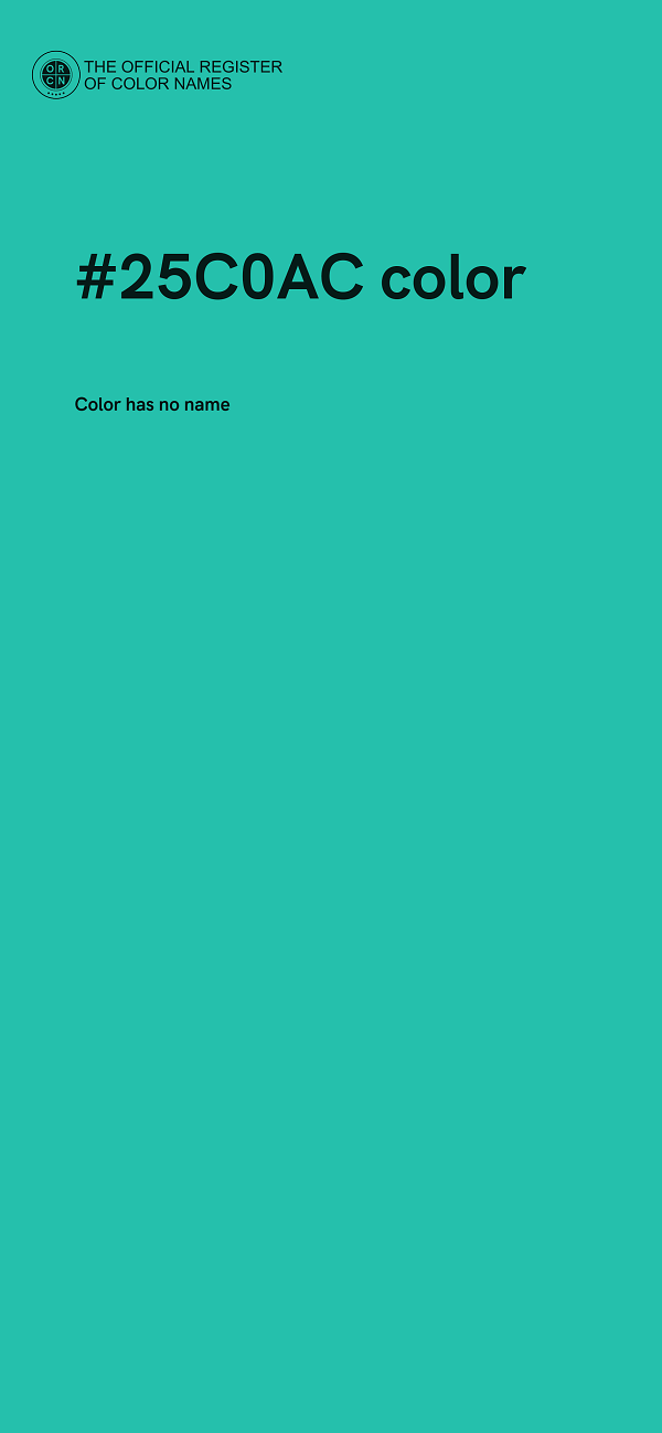 #25C0AC color image