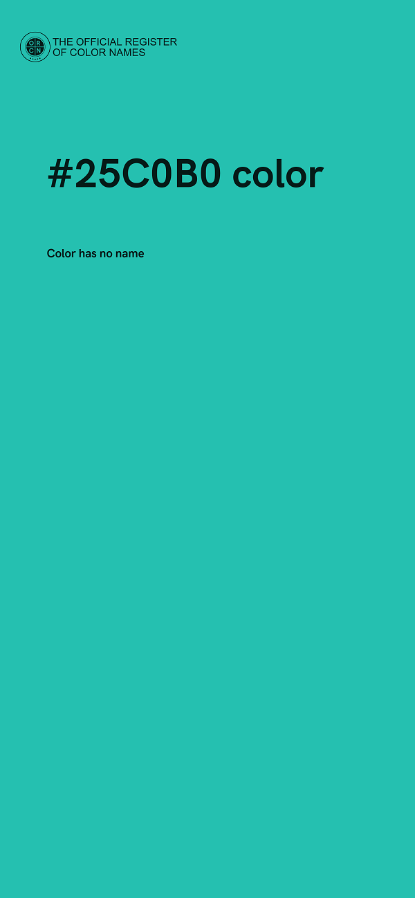 #25C0B0 color image