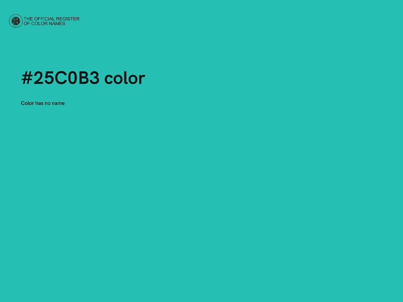 #25C0B3 color image