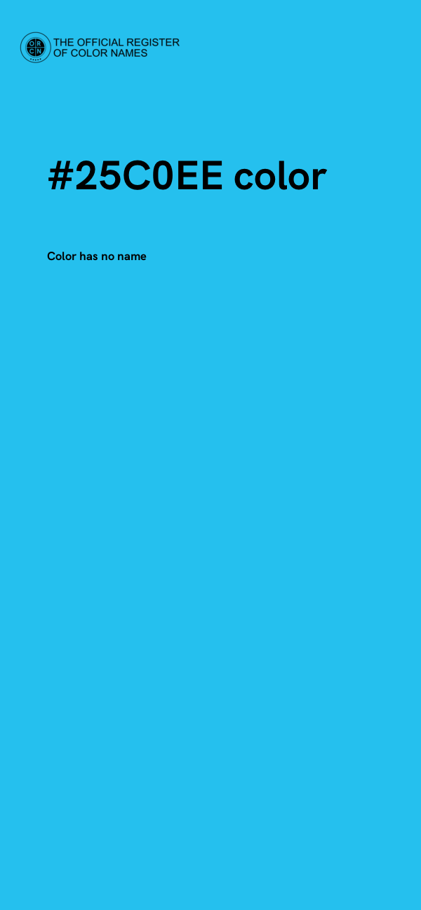 #25C0EE color image