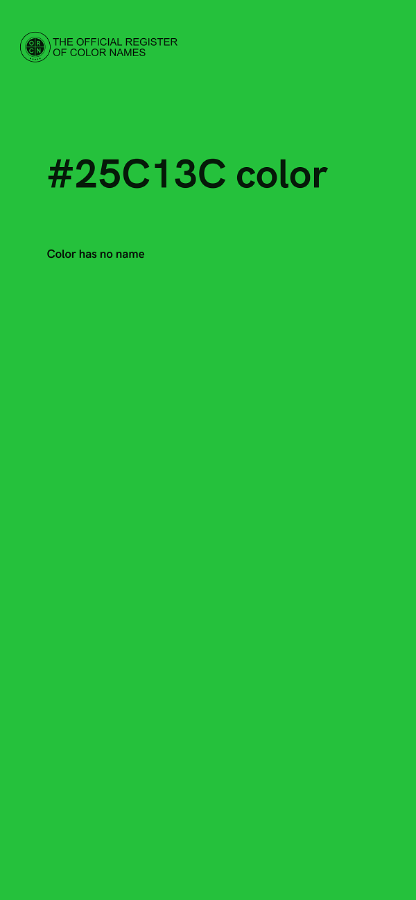#25C13C color image