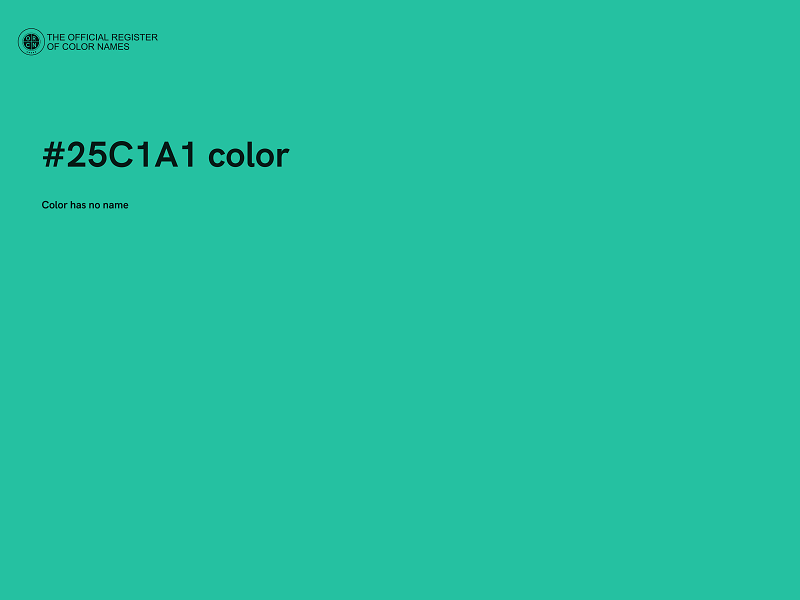 #25C1A1 color image