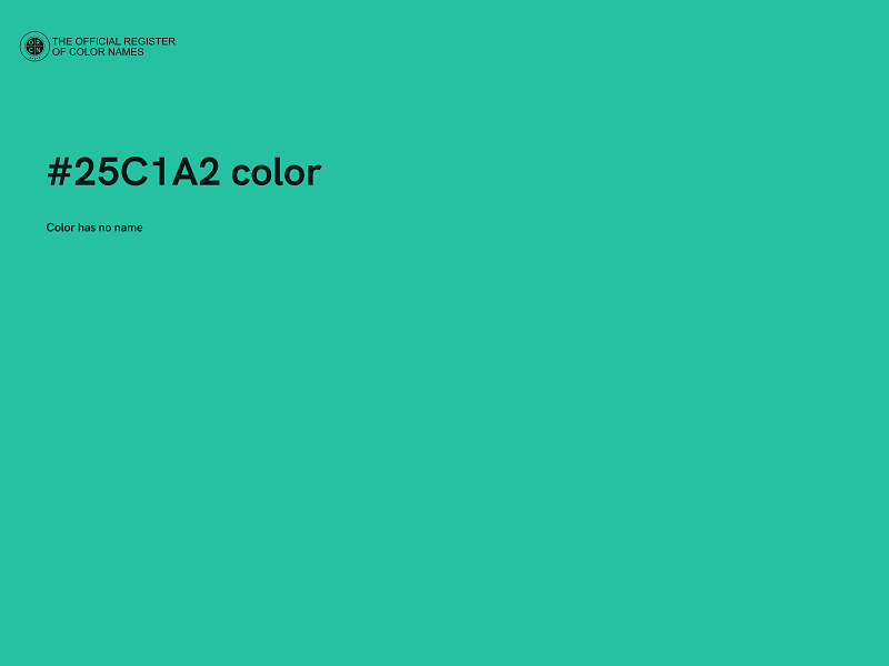 #25C1A2 color image