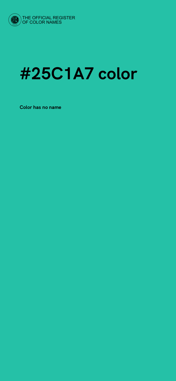 #25C1A7 color image
