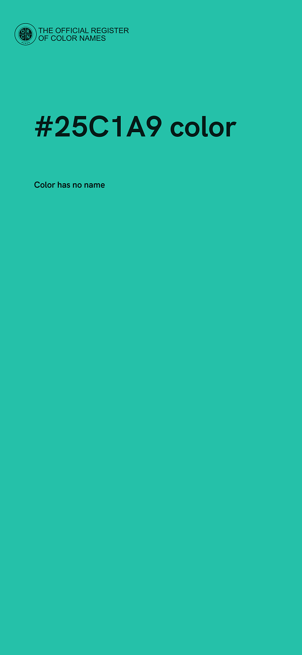 #25C1A9 color image