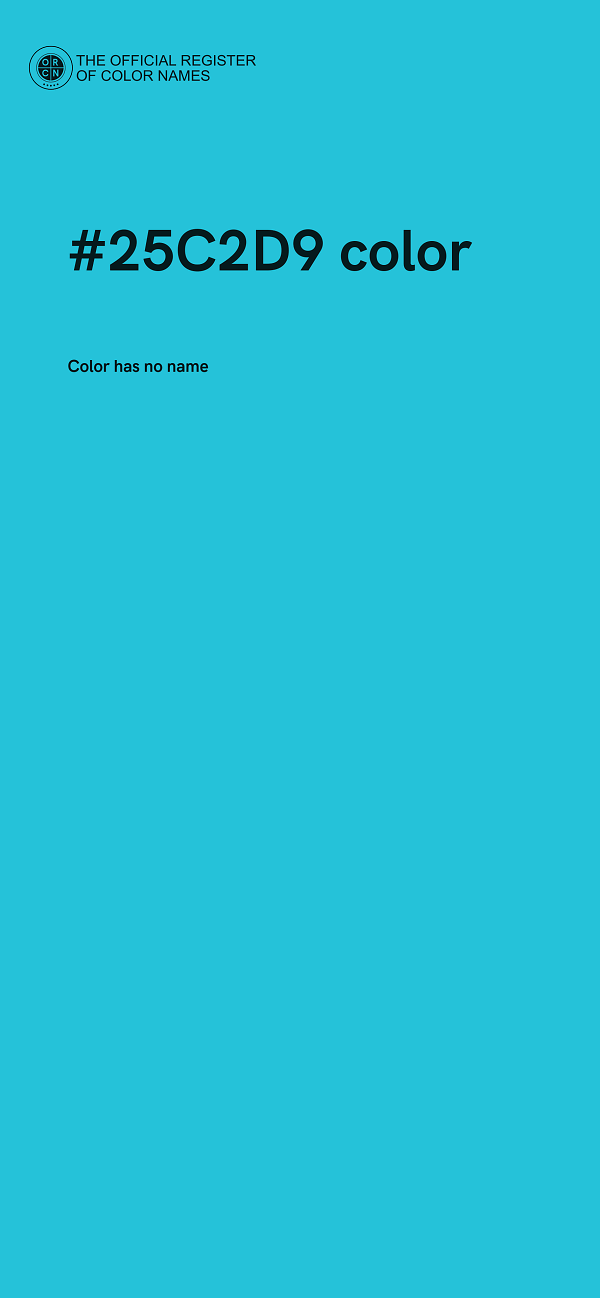 #25C2D9 color image