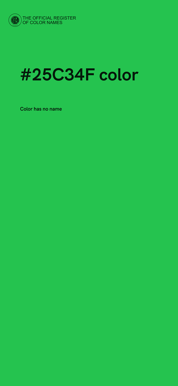 #25C34F color image