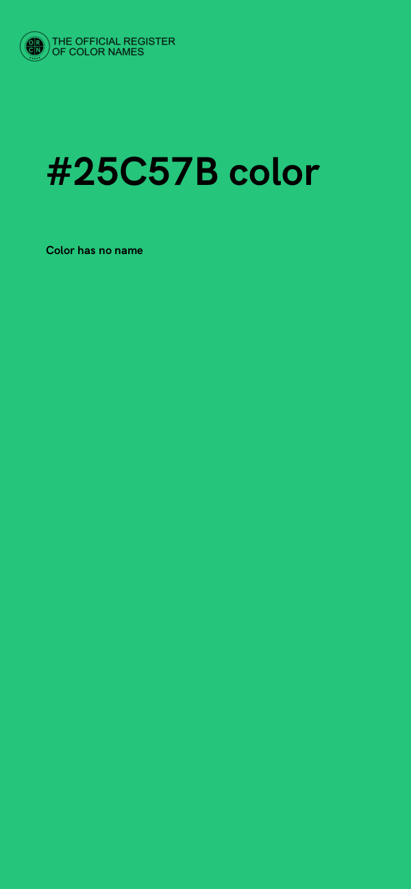 #25C57B color image
