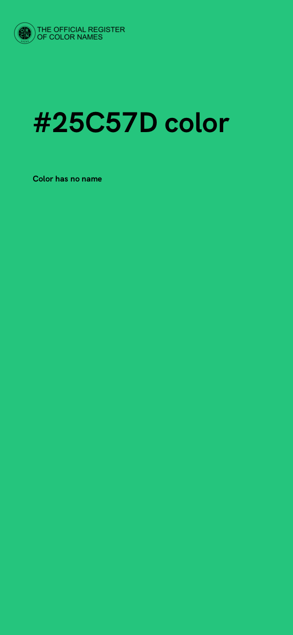 #25C57D color image