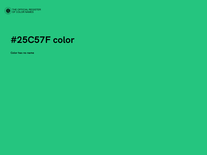 #25C57F color image