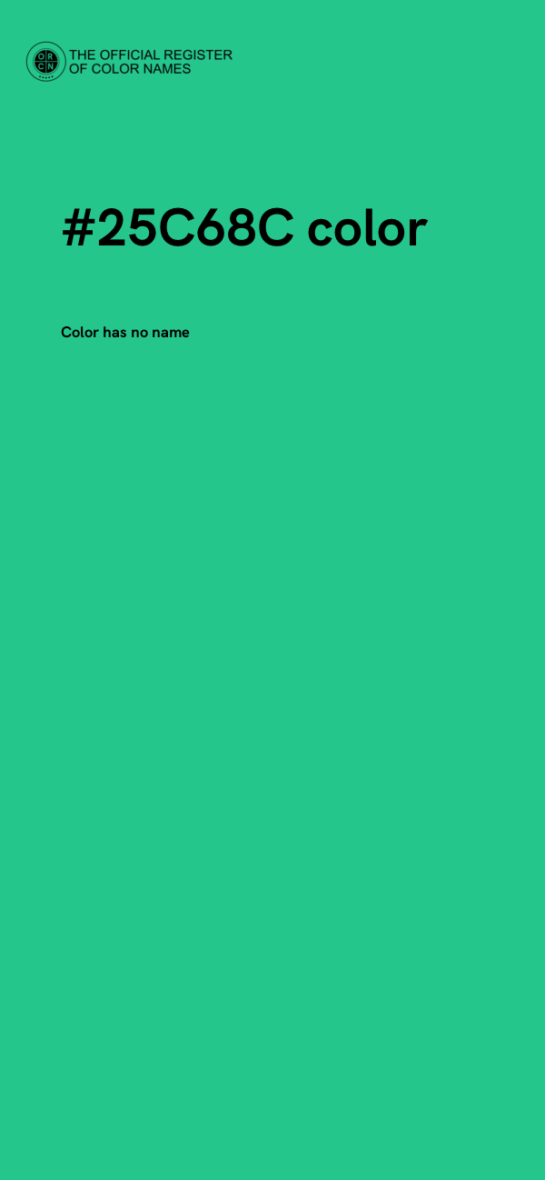#25C68C color image
