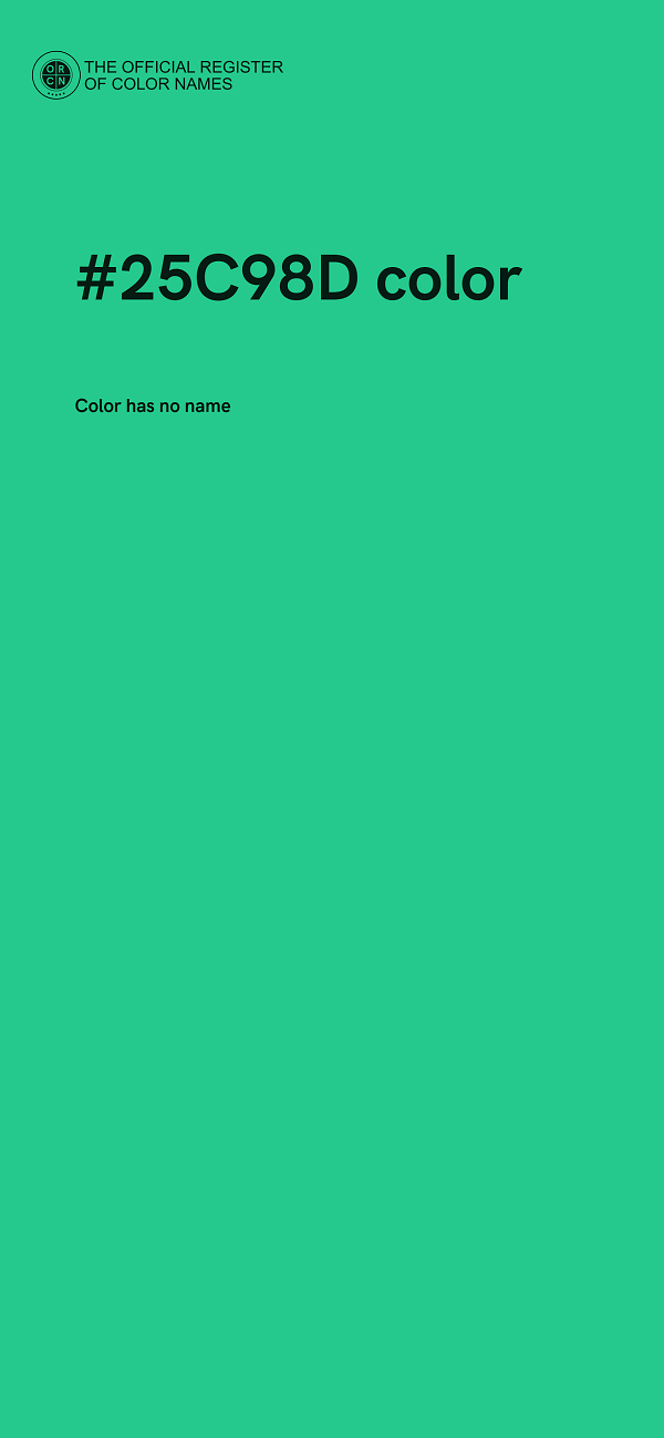 #25C98D color image