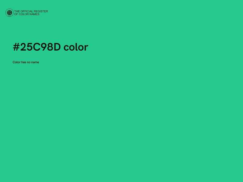 #25C98D color image