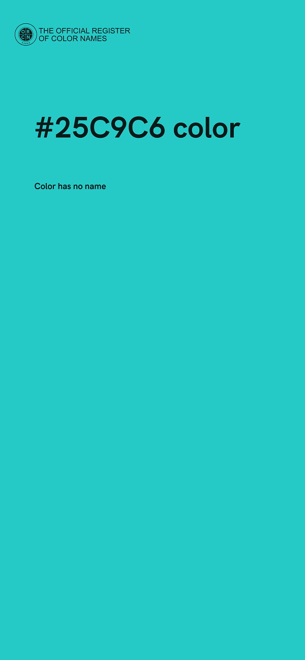#25C9C6 color image