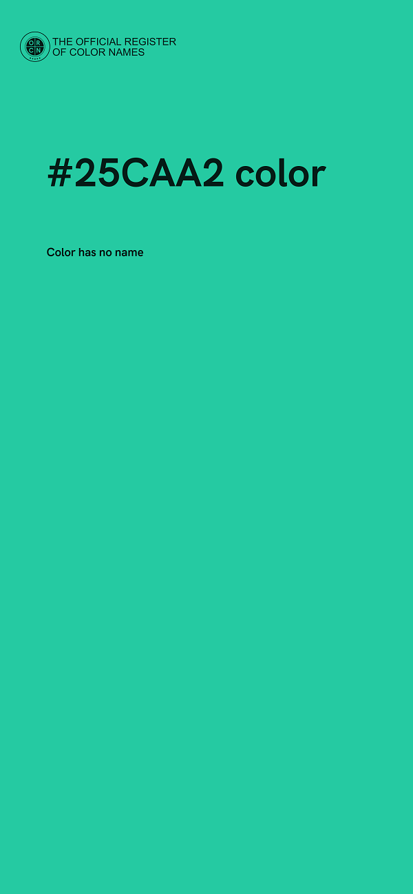#25CAA2 color image