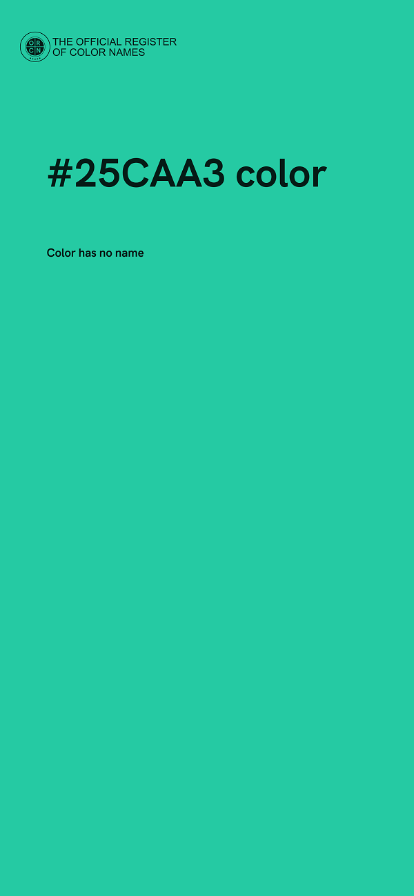#25CAA3 color image