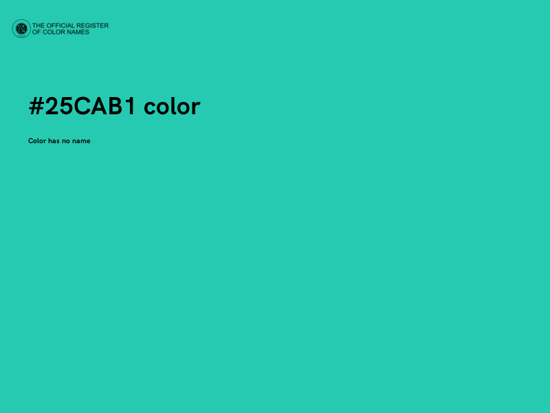 #25CAB1 color image
