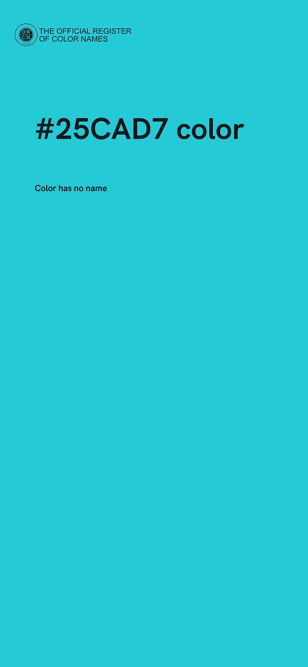 #25CAD7 color image