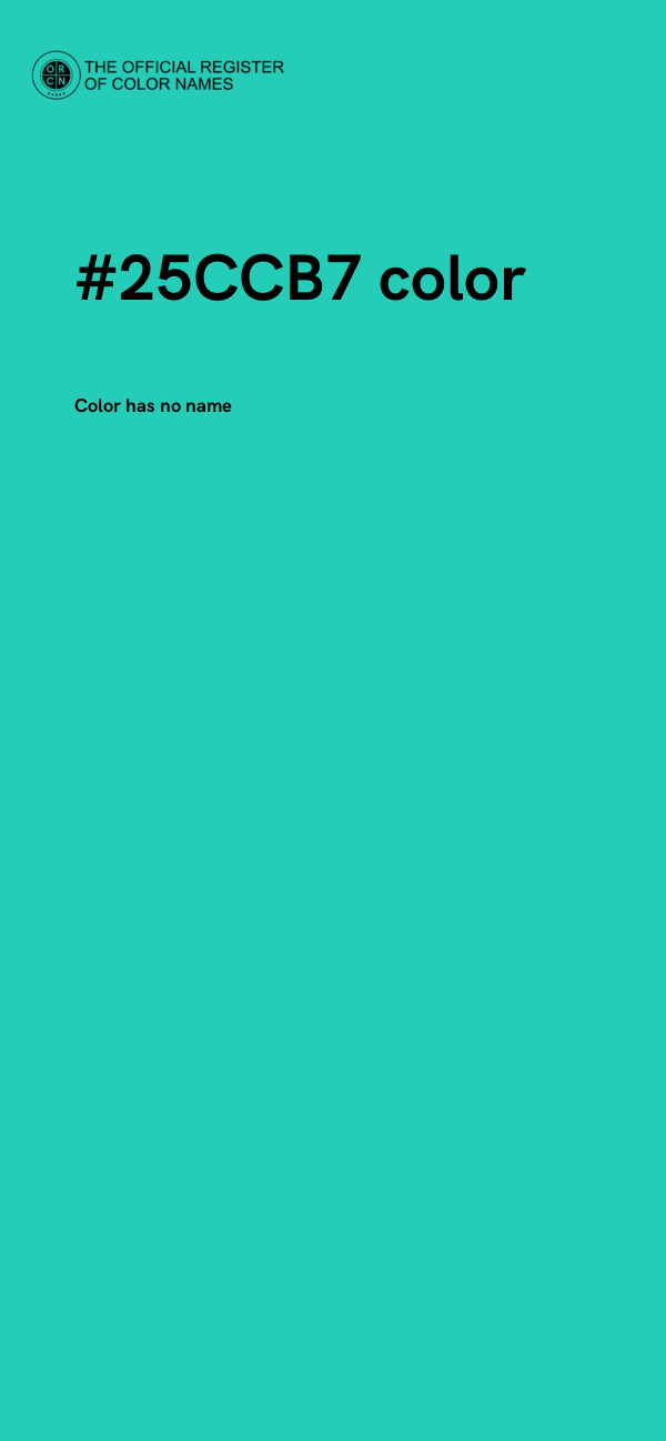 #25CCB7 color image