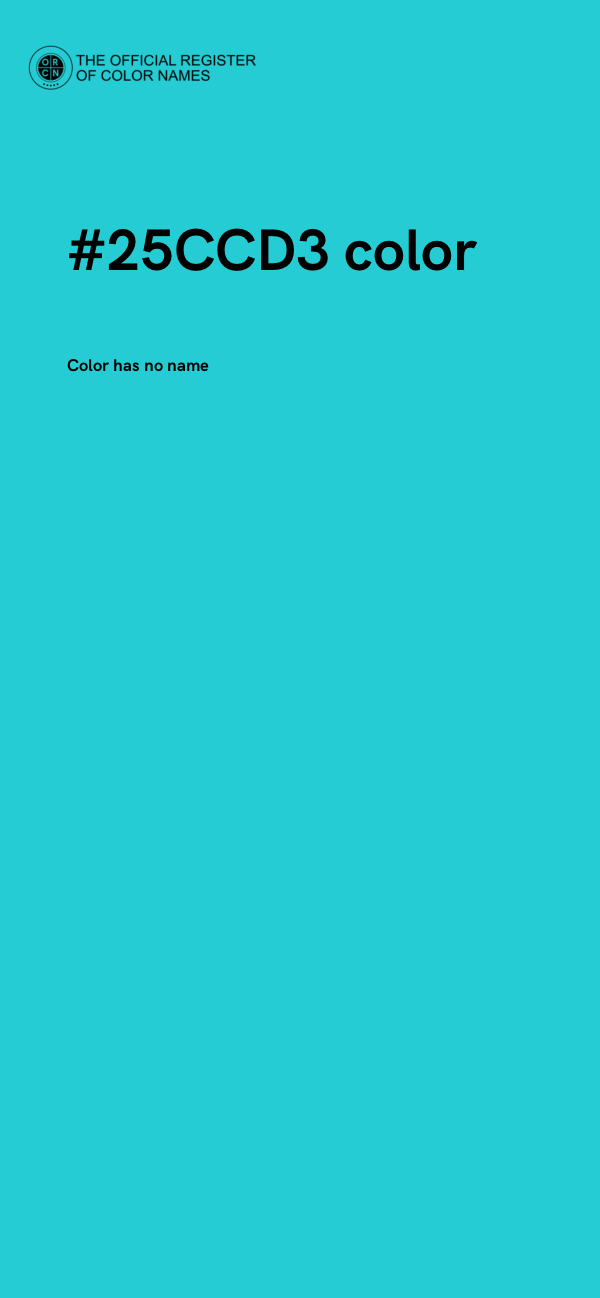 #25CCD3 color image