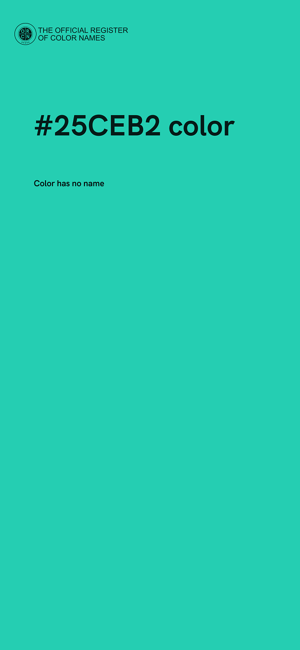 #25CEB2 color image