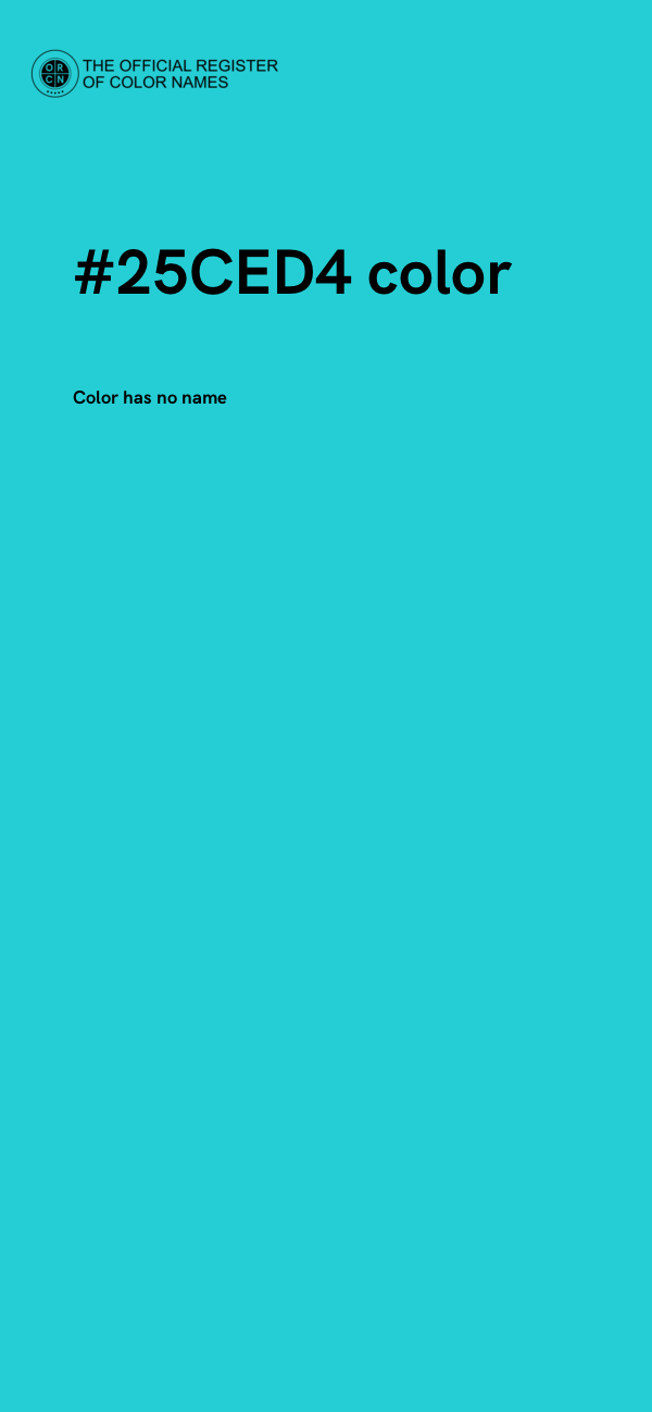 #25CED4 color image