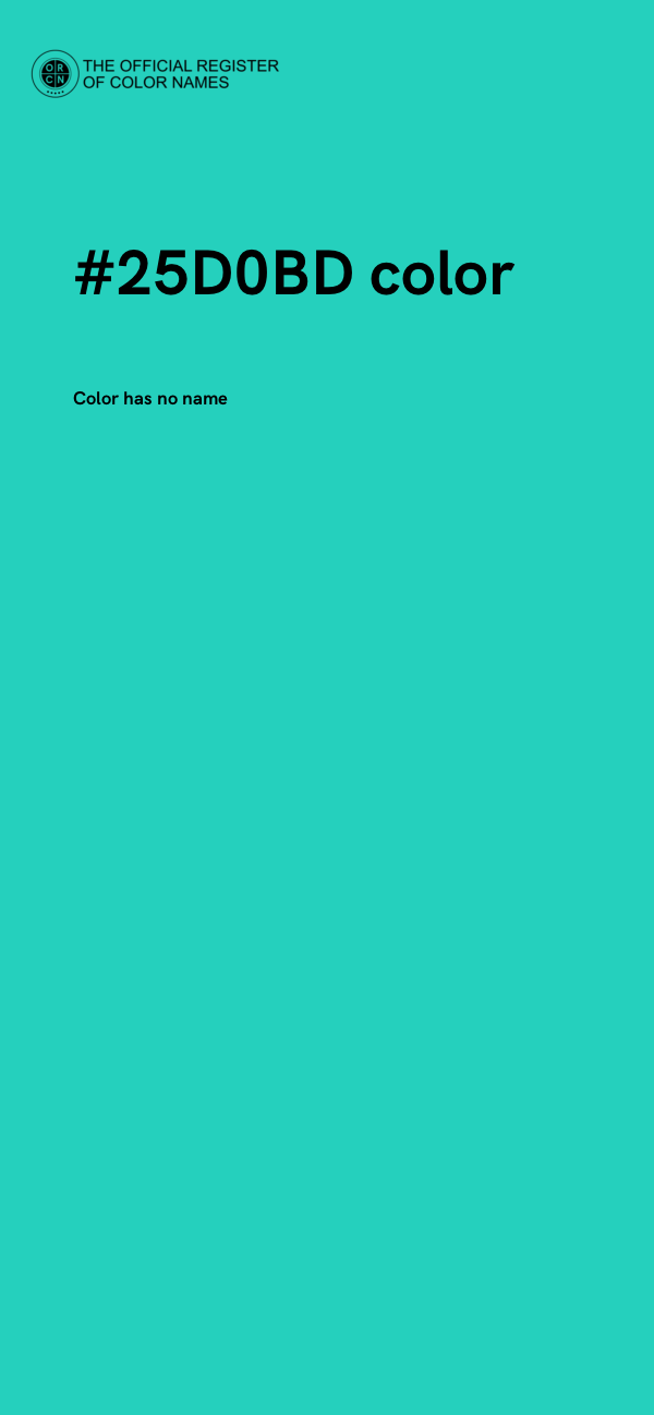 #25D0BD color image