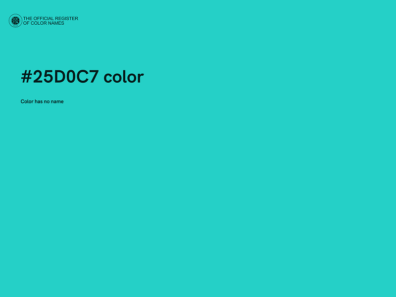 #25D0C7 color image