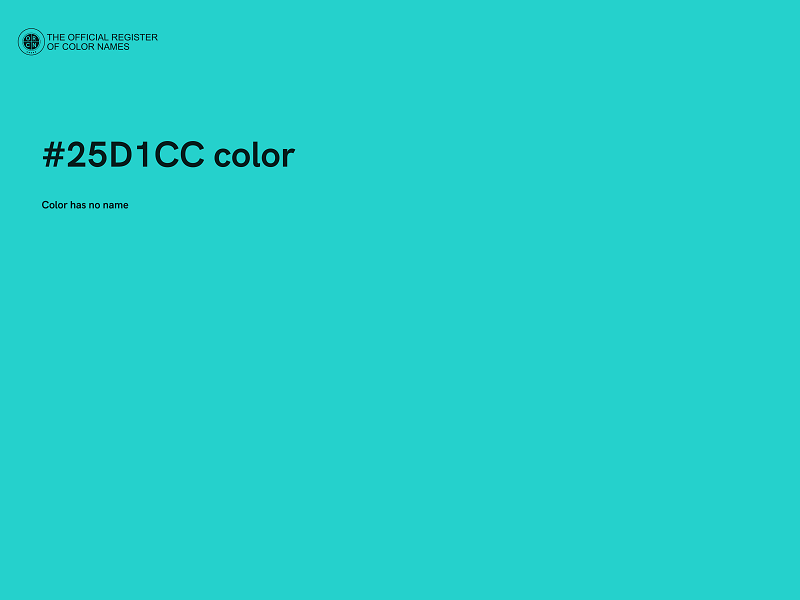 #25D1CC color image