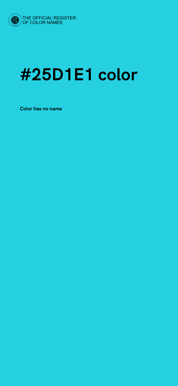 #25D1E1 color image
