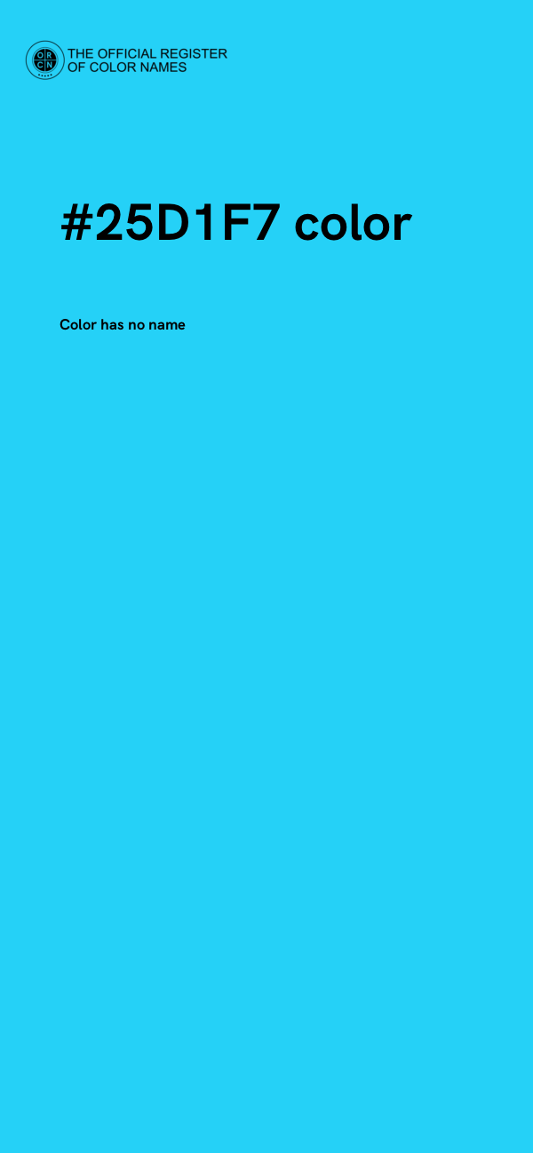#25D1F7 color image