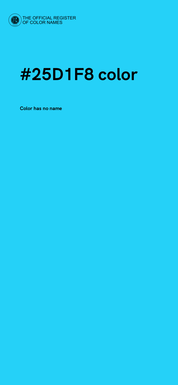 #25D1F8 color image