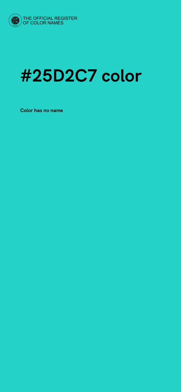 #25D2C7 color image